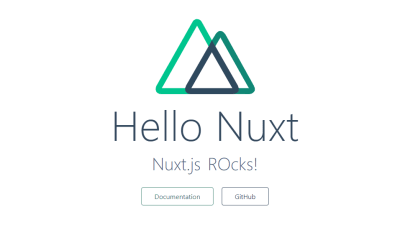 Default Nuxtjs landing page