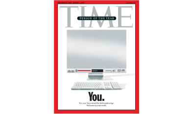 Cover of TIME magazine presenting the person of the year as “You”