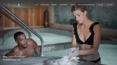 Bodhi Spa website - woman adds salt to hydrotherapy pool