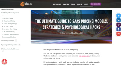 A Cobloom article on how to price SaaS products