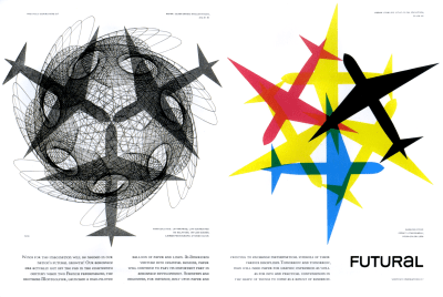 Futural spread designed by Bradbury Thompson, 1962.