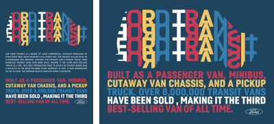 Brightly colored blocks of SVG text add impact in this distinctive design, inspired by Bradbury Thompson.